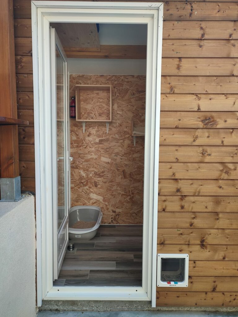 Espace intérieur dédié aux chats